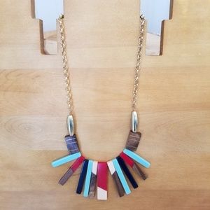 Tribal Color Block Necklace